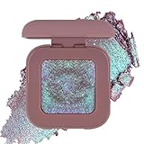 Floruvia Palette de Fards à Paupières Duochrome, Prune Mauve Vert Bleu Paillettes, Ombre à Paupières Holographique Métallique pour Fête et Festival