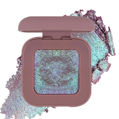 Floruvia Duochrome Palette Ombretti, Prugna Malva Verde Blu Glitter Eyeshadow, Trucco Occhi Metallico Olografico per Feste e Festival