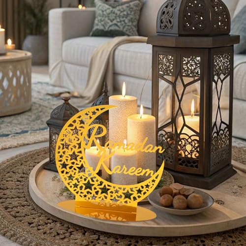TESGADGETS Decoración de acrílico para el hogar de Eid, Decoraciones de Eid Mubarak, decoración de Ramadan, islámica, Regalo de Ramadan Kareem, Decoraciones para Fiestas - imagen 6
