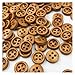 Produktbild BDZC Nähknöpfe 100 stücke 8mm braune holzknöpfe 4 löcher Handwerk Kleidung nähen dekor knopf Persönlichkeitstaste