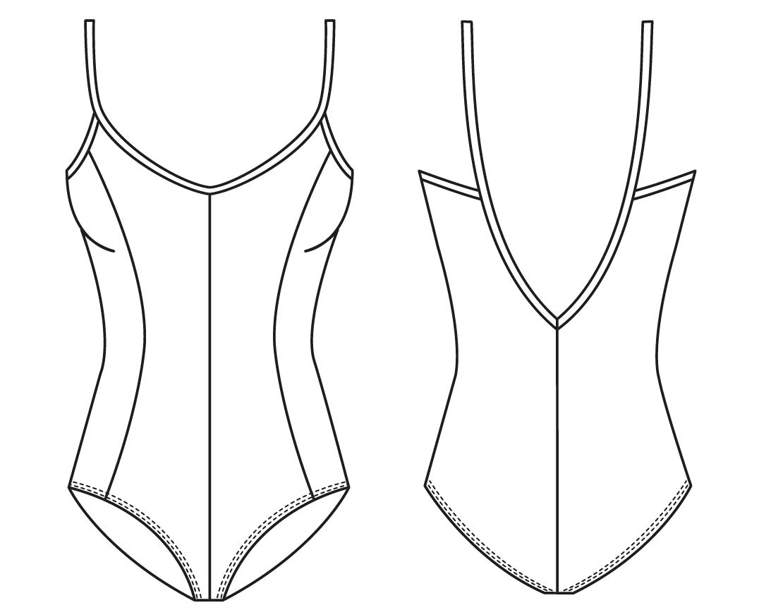 Mirella Women's Princess Seam V-front Camisole Leotard Body da donna con cucitura a V sul davanti Donna (Pacco da 1)