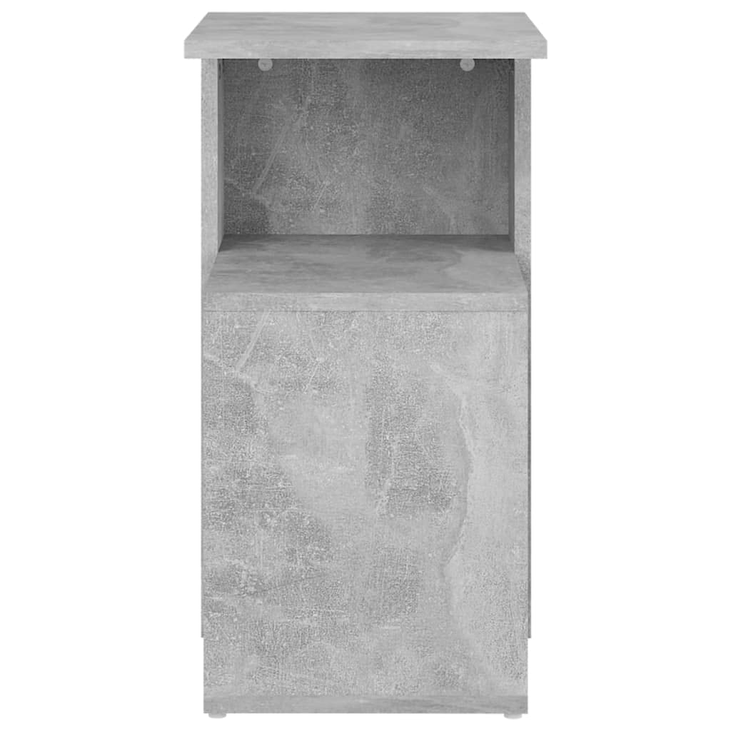 vidaXL Table d'appoint Gris béton 36x30x56 cm Bois d’ingénierie