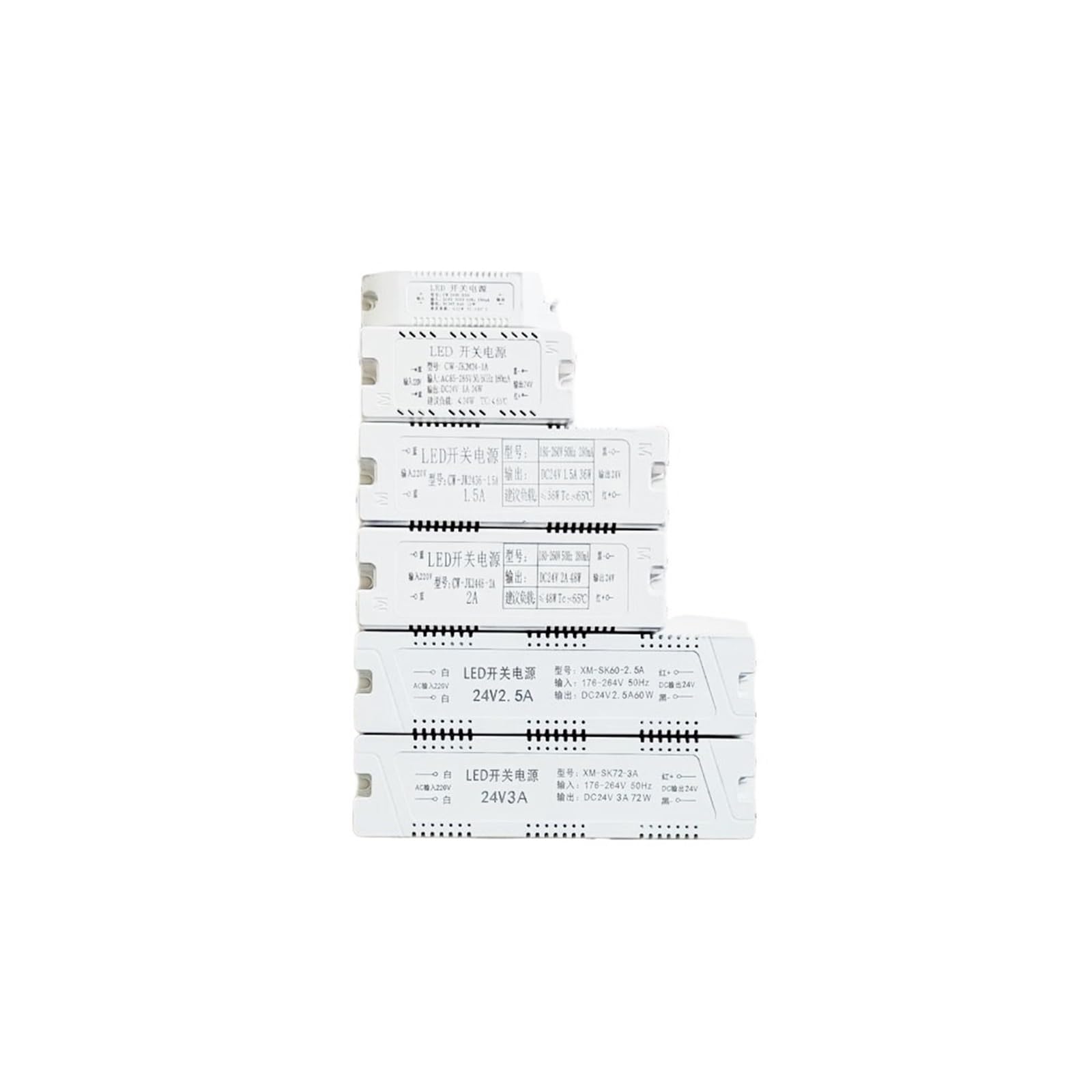 FCARUMIQP 24V Power Supply Adapter 220V to Lighting 12W 36W 48W 60W 72W DC24 Volts LED Driver for Strip Light(Dc24v-24w-1a)