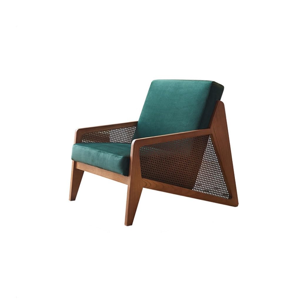 Kleine Couch, nordischer Rattan-Sessel, Retro-B&B-Hotel, Wohnzimmer, Einzelstuhl, Schlafzimmer, Balkon, Sessel, kleine Sofas für kleine Räume (A)