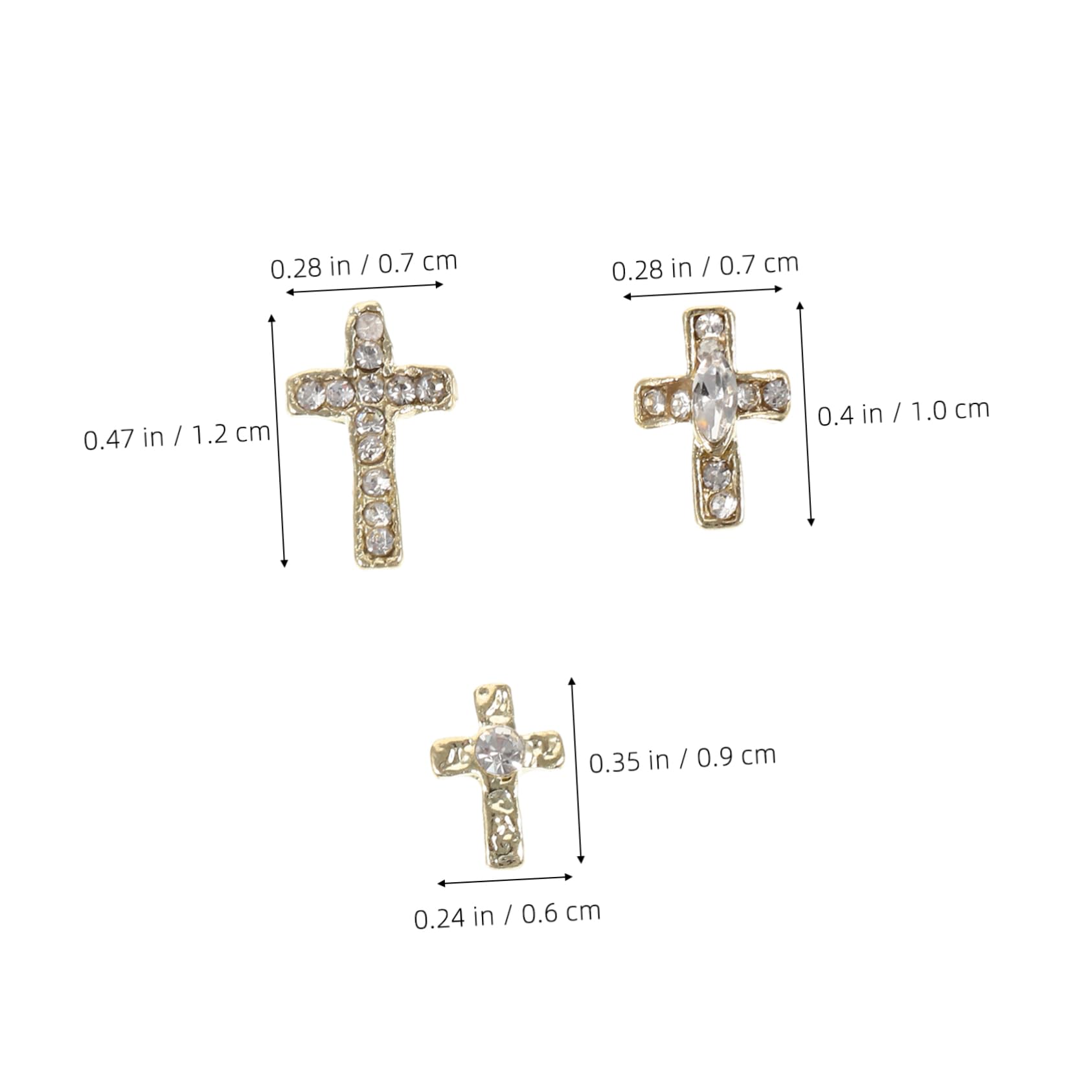 FOMIYES 4 Set Smalto A Croce Fascino Delle Unghie Ciondoli Per Unghie Strass Forniture Per Unghie Ciondoli Per Unghie Per Unghie Acriliche Fascino Per Unghie Lega Di Zinco 60 Pezzi * 4