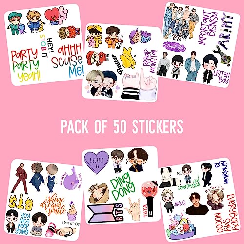 Image of Zesta Aesthetic Stickers for Laptop /Waterproof Anime Decal for Books /Vinyl Sticker for Fridge /Easy to Use Korean Car Sticker Kawaii Cute Stickers (POP Culture)