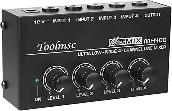 Amazon | ラインミキサーMX400、Toolmscミニオーディオミキサー