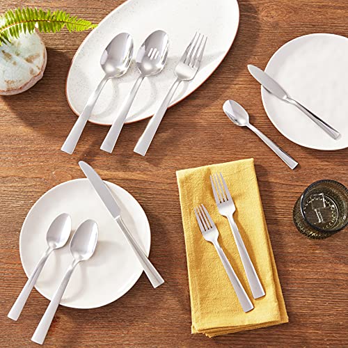 Oneida Madison Avenue 45 Piece Casual Flatware Set, 18/0 Stainless, Service For 8,Silver,45Pc #TOP3