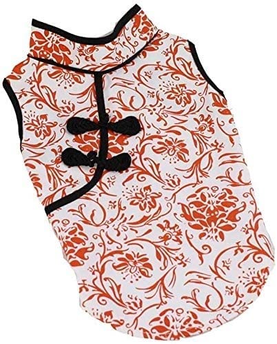 BAMY Cheongsam Hundekleid – Traditionelles Chinesisches Qipao Für Hunde & Katzen In Gr. S (Brust 42 Cm)
