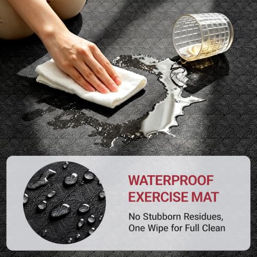VTORY Large Yoga Mat - 8'x5'(8mm) Thick Exercise Mat for Home Workouts by VTORY - Used condition - Image 5