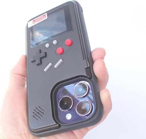 Miniatura 7 de Gameboy - Funda para iPhone 14 Pro Max con protector de pantalla de vidrio templado, pantalla a todo color 36 juegos clásicos retro, funda