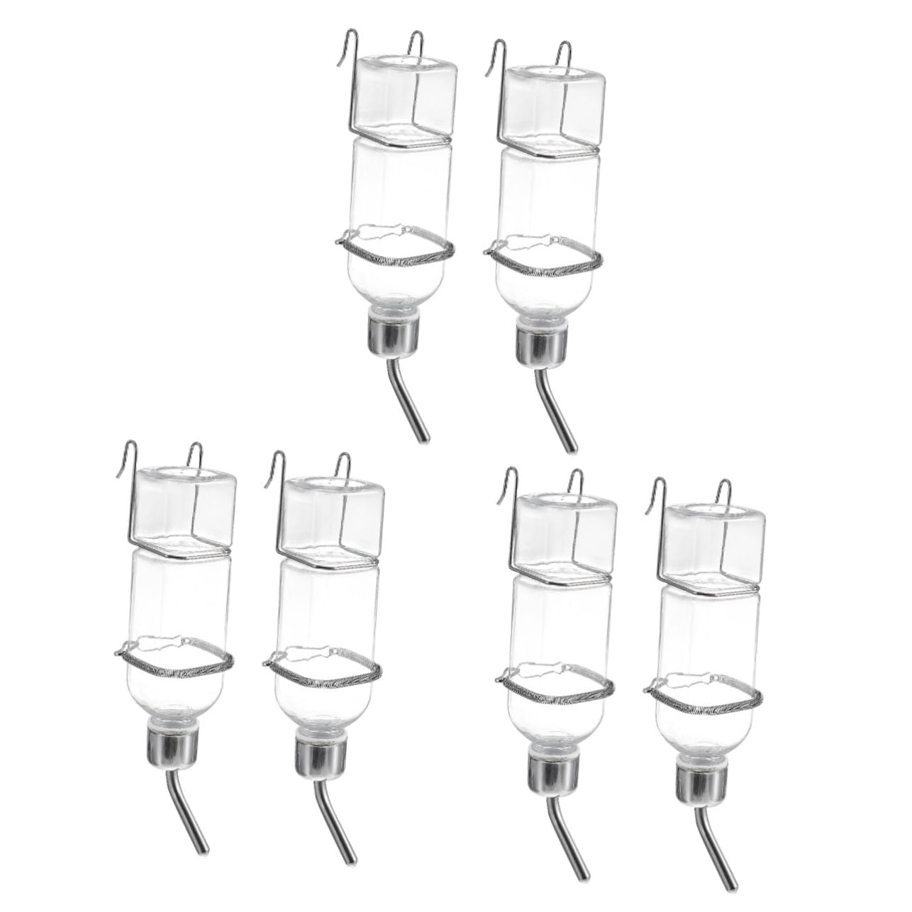 BESPORTBLE 6 Pièces Biberon Lapin Nain Distributeur Eau Suspendu pour Petits Animaux Étanche sans Fuite Pratique pour Rongeurs et