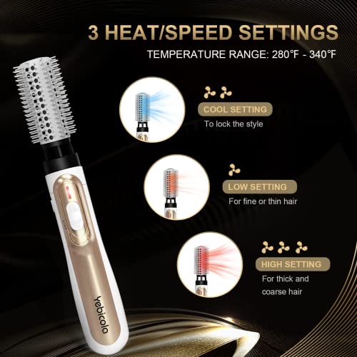 Hair Dryer Brush, 3 In 1 One Step Hot Brushes For Women With Changeable Brush Heads, Negative Ionic Brush Blow Dryer Styler Volumizer For Short Long Thick Hair Mother's Day #TOP3