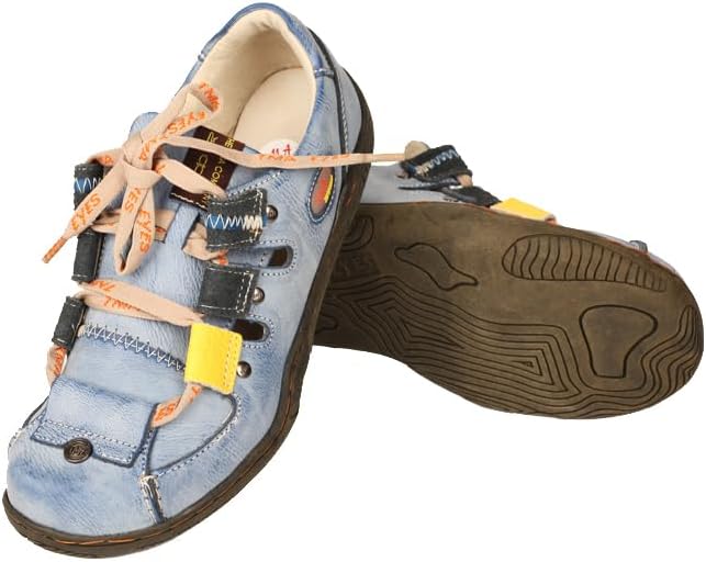 TMA EYES Women's Leather Breathable Plus Size Shoes Casual Pigskin Outdoor Walking Shoes with Insides - Image 4