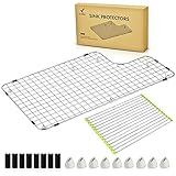 SINK RACK Compatible with Kohler Sink K 5826 and K 5827 - SINK PROTECTOR for whitehaven sink (ONE PIECE) - SINK GRID for Kohler sink - GIFTS: BIG Drying rack 21' and additional rubber protectors