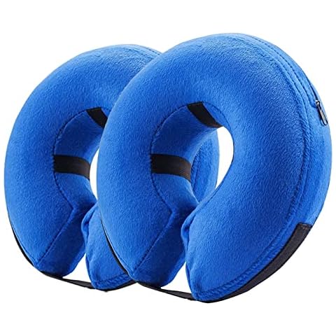 2 Packs Blue Large and X-Large (Protective Inflatable Collar for Dogs and Cats - Soft Recovery Pet Cone, E-Collar Does not Impede) Cover