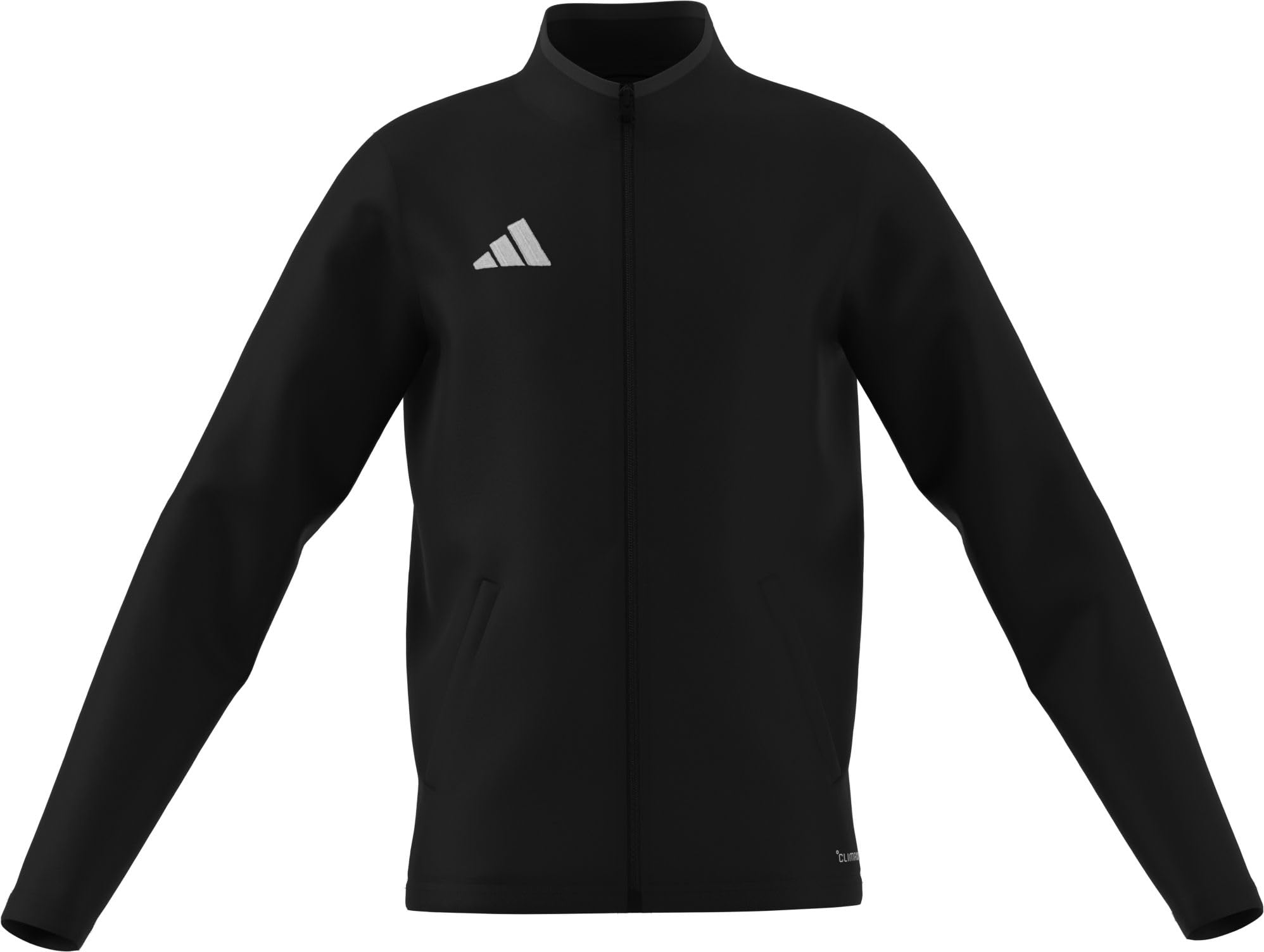 adidas Junior Entrada 26 Football Tracksuit Top, Black/White, Size 5-6 Years