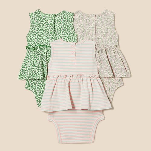 Amazon Essentials Baby Girls' Sleeveless Bodysuit Dress, Pack of 3 - Image 3