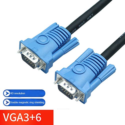 Lysee VGA Cables - VGA Cable 3+6 1.5m 1.8m 3m 5m 10m 15m 20m VGA To VGA Cable For HDTV PC Laptop 360 TV Box Projector Monitor cable vga - (Color: Other, Length: 15m)