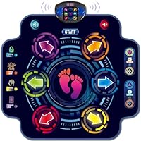 maysida Wireless Bluetooth Dance Mat for Kids Ages 8-12, Electronic Dance Pad with 6-Button, Built-in Music Dance Game Mat with 9 Levels and 3 Modes, Christmas Birthday Gifts & Toys for Girls Ages 4-8