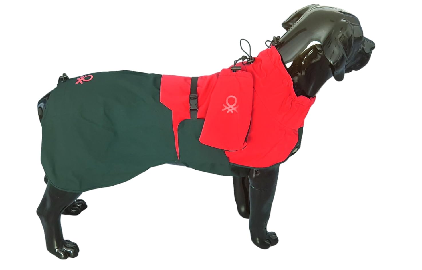 Benetton Regenmantel für Hunde, Regenmantel für Hunde, warme Jacke für Haustiere, verstellbarer Regenmantel für kleine, mittlere und große Hunde (XL, rot)