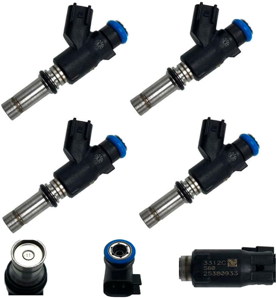 Set 4 fuel injector 25380933 Fits 20092011 Replacement For Chevrolet Aveo Aveo5 1