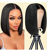Urbansister 13x6 Bob Lace Front Wigs Human Hair 200% Density 14 Inch Short Bob Wigs Hd Transparen...