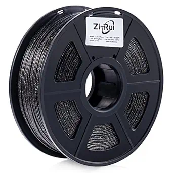 Zi-Rui Marble Color 3D Printer PLA Filament,Sparkly Black,1.75mm,Dimensional Accuracy+/- 0.03 mm, 2.2LBS.