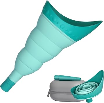 TRIPTIPS Pee Conch Foldable Female Urinal Device Portable Urinal for Women She Pee Cup for Women, Pee Funnel for Women Travel Stand to Pee Womens Urinal Funnel with Tube Case