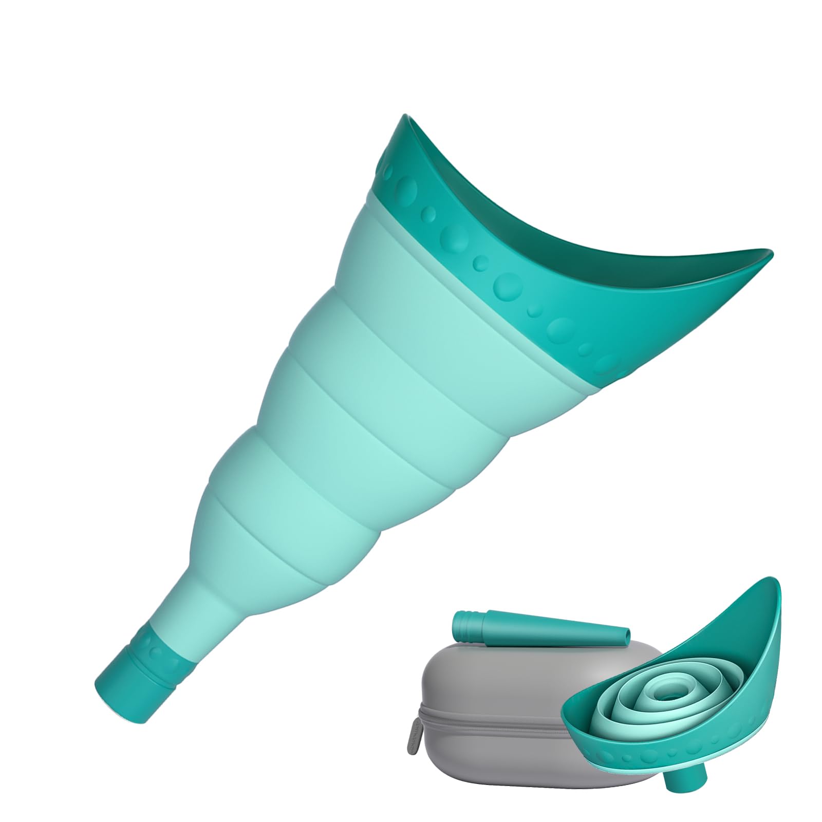 TRIPTIPS Pee Conch Foldable Female Urinal Device Portable Urinal for Women She Pee Cup for Women, Pee Funnel for Women Travel Stand to Pee Womens Urinal Funnel with Tube Case