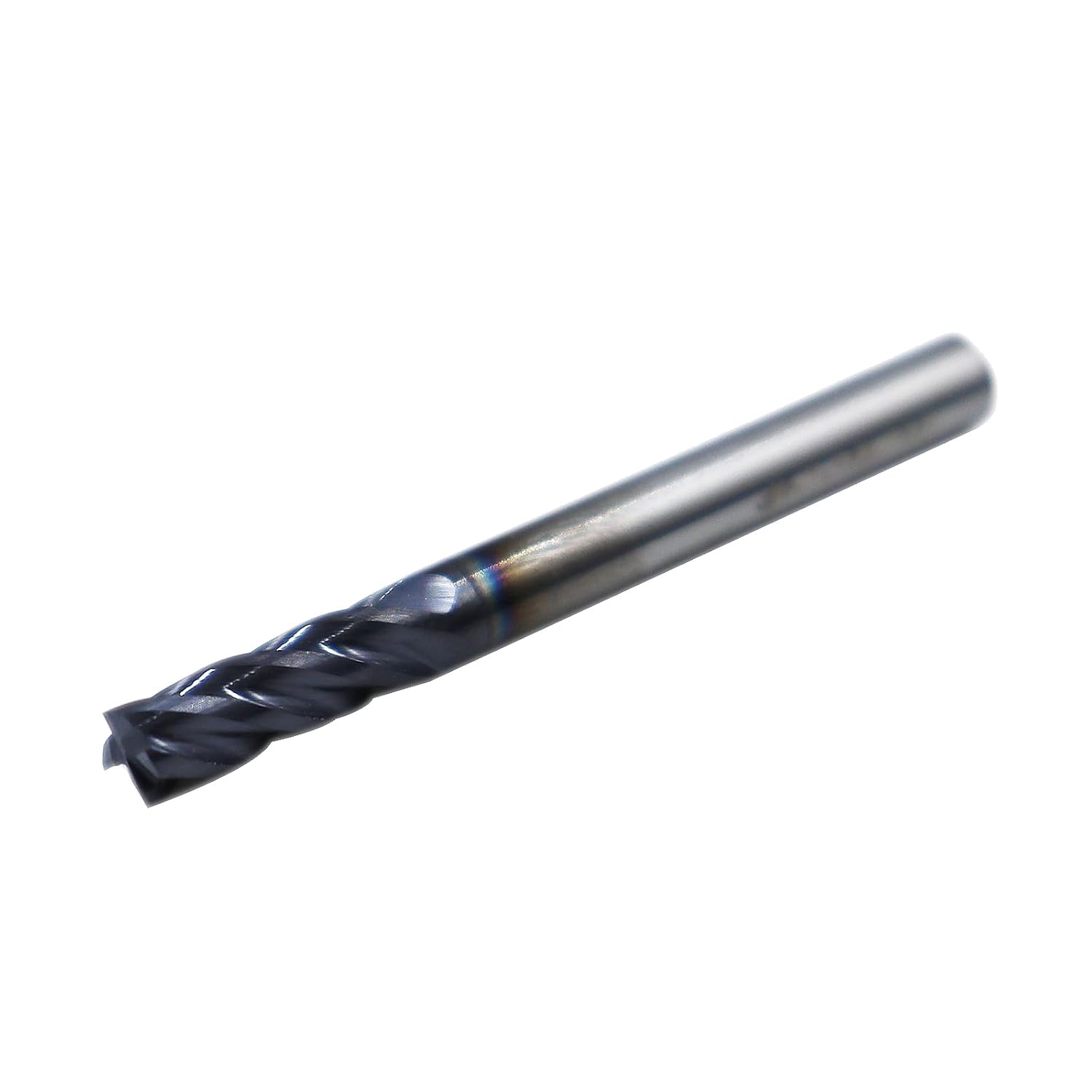 5Pcs 3/16in Solid Carbide End Mills,4 Flute, 30 Degree Helix Bits Tool for Medium Hardness Steel, Brass, Iron