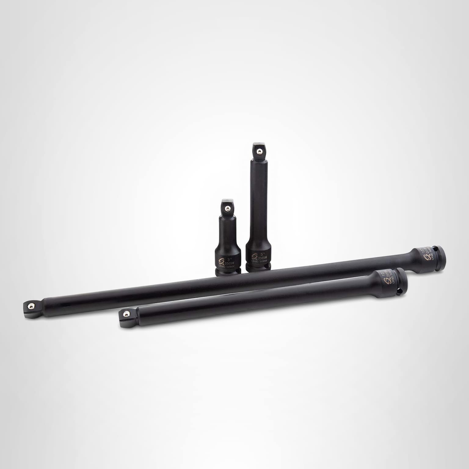 SUNEX TOOLS 2504, 1/2 Inch Drive Impact Extension Set, 4 Piece