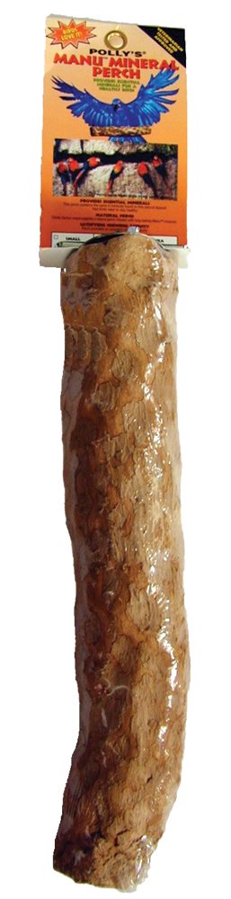 Polly'sManu Mineral Perch for Parakeets, Cockatiels, Macaws, Amazons (Large)