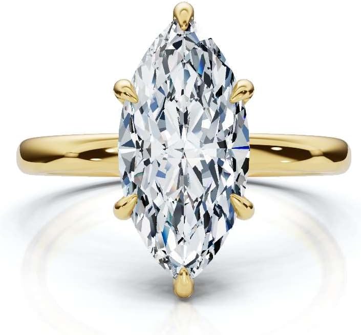 1-5 CT Moissanite Engagement Ring Colorless VVS1 10K 14K 18K Solid Gold & 925 Sterling Silver Hidden Halo Moissanite Ring moissanite ring Christmas Gift For Women