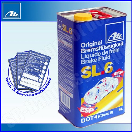 ATE – Liquido per freni DOT4 SL6 5-liter Dot 4 tanica 5L SL 6 SL.6 5 litri