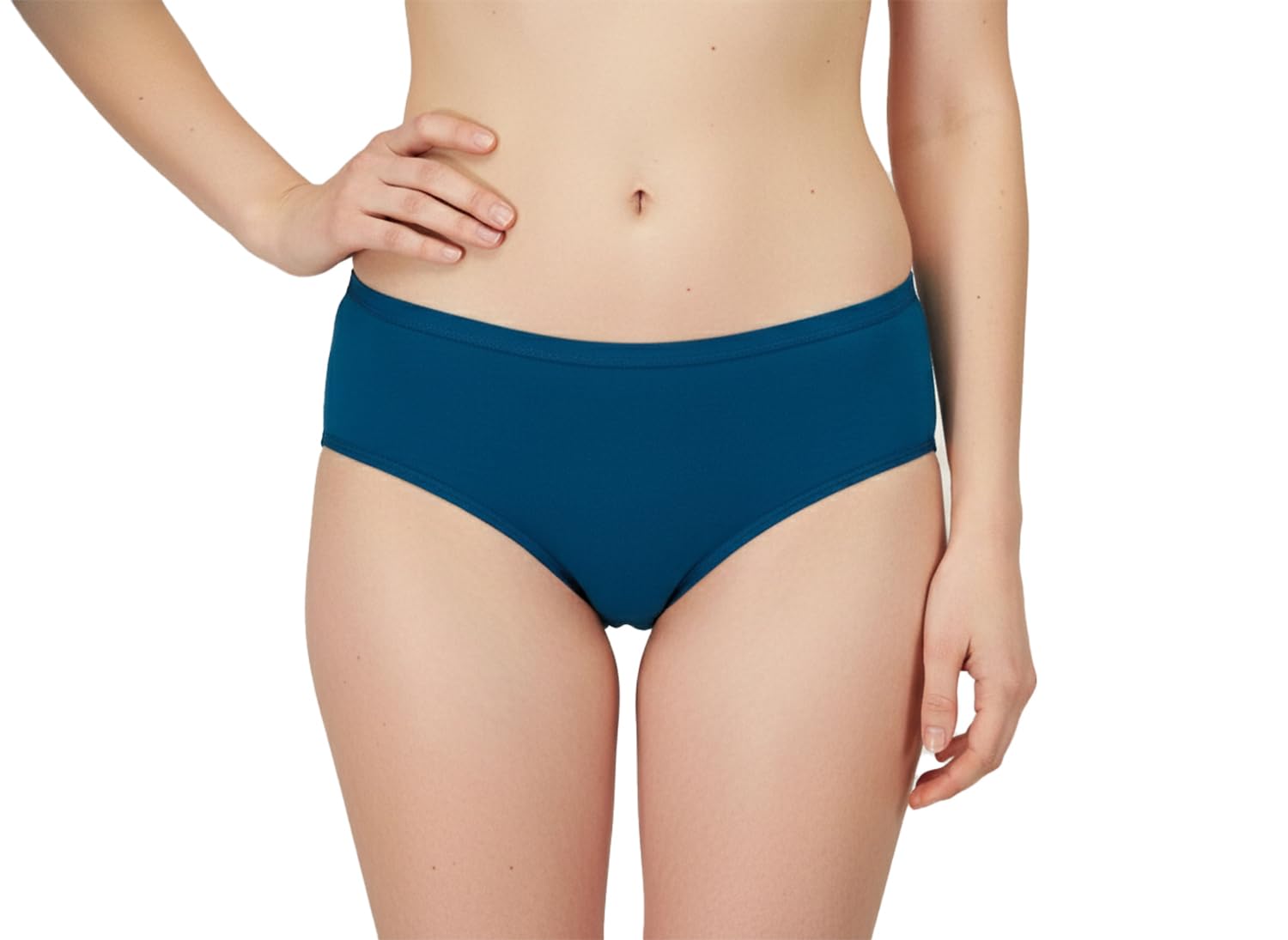LM Collection Women's Blue Solid Panty | Lurex Modal Fabric Soft Stretchable Comfort Fit | Mid-Waist Innerwear | Pack of 3-image-7