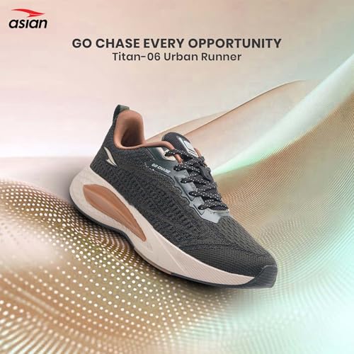 Image of ASIAN Titan-06 Men's Sports Shoes| Lightweight & Breathable Lace-Up Running Shoes | Stylish All-Day Comfort Trainers for Gym, Walking, Casual