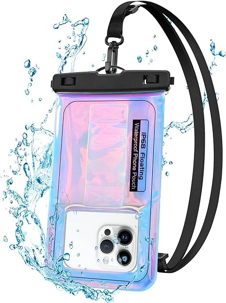 EYUVAA Lable Waterproof Mobile Pouch Transparent Smartphone Pouch Underwater Touch Sensitivity Mobile Phone Case| Cellphone Holder Pouch Dry Bag Case for All Smartphones up to 6.5 inches Pack of (1) (B0D79C6T2Y) Amazon Price History, Amazon Price Tracker