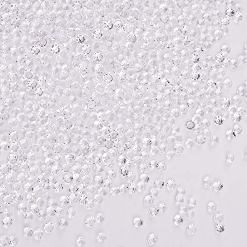 Manshui 10000 Piezas 4mm Clara de Cristal acrílico Diamantes Mesa de Confeti, Floreros Rellenos de Perlas Decoración (Clara, 4mm)
