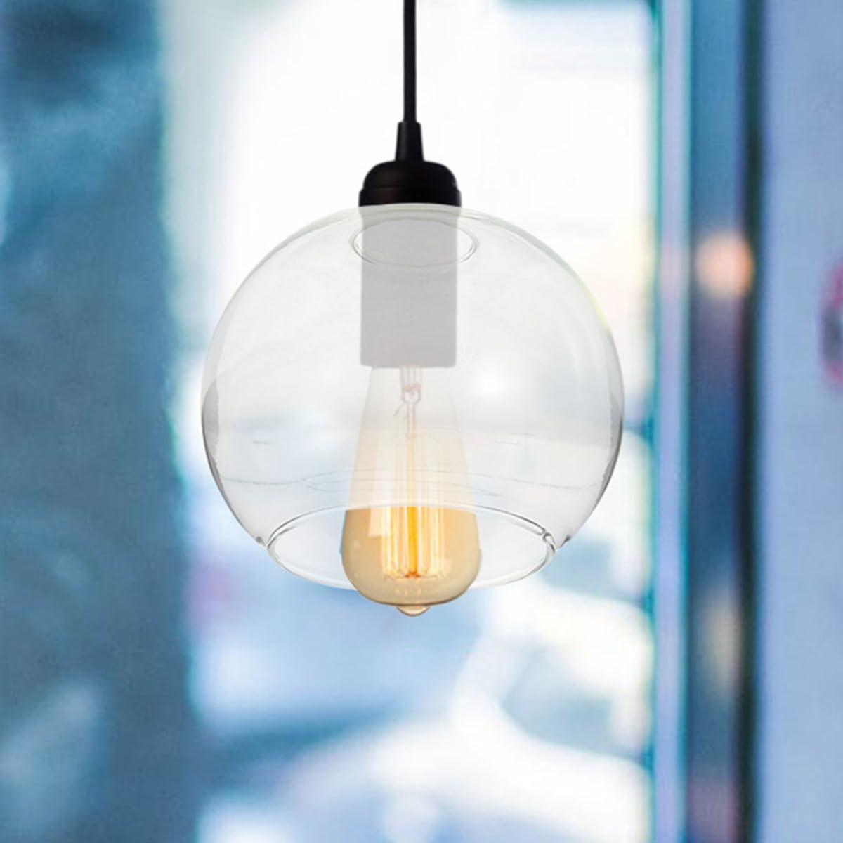 Ersatz Globuslampenschirm aus Glas für Pendelleuchten, Weihnachten Party