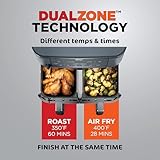 Ninja Air Fryer, Thermometer, Roast, Bake, Air Fry, Crisps, Broil, Reheats, Keep Warm, 10-in-1, Fries, Frozen Food, Veggies, and Meat, Quick Meals, Healthy Meals, Less Oil, 10 QT, Cyberspace, DZ550​GY