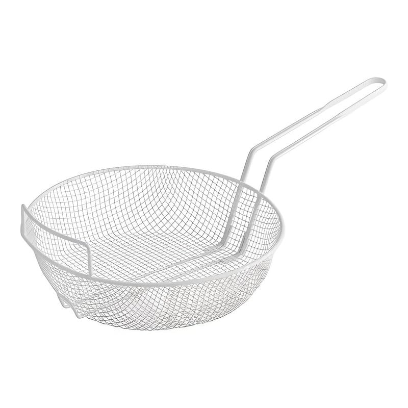 OCS Parts Pro Chef Series 12-Inch Medium Mesh Breading Basket with Helper Handle for Breading Chicken, Seafood, Onion Rings, Appetizers and Poultry