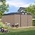Patiowell 10 x 10 FT Outdoor Storage Shed,Metal Yard Shed with Design of Lockable Doors, Utility and Tool Storage for Garden, Patio, Backyard, Outside use,Brown