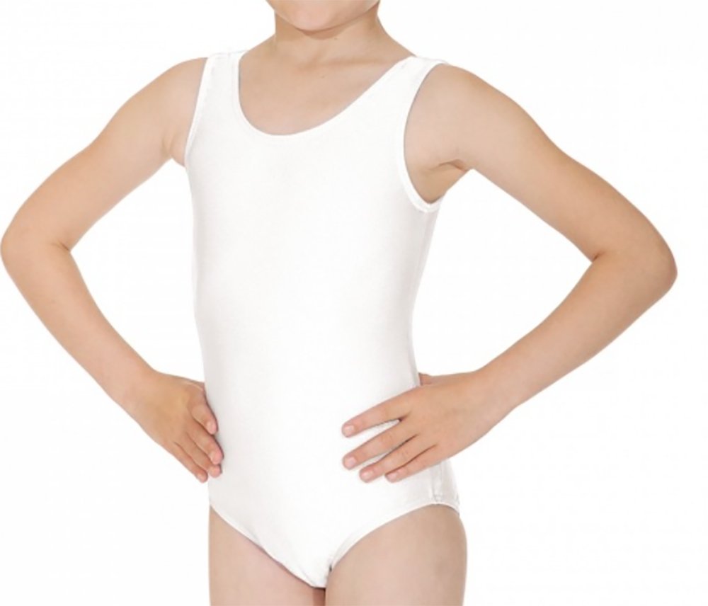 Roch Valley 'Joanne' Nylon/Lycra* Leotard White Age 11-13 146-152cm (3A)