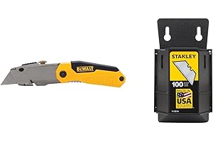 DEWALT Folding Utility Knife and Heavy Duty Utility Blades Combo Pack