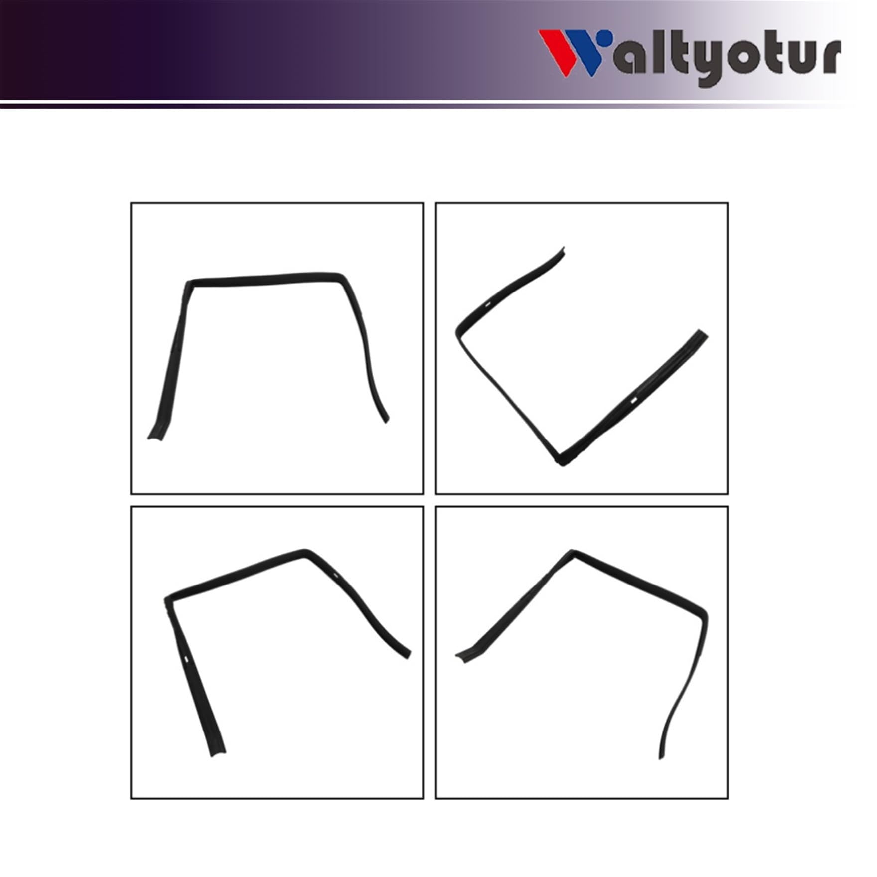 Pair Of Window Seal Weatherstrips – Fits 94-05 Chevy S10 Blazer, GMC Jimmy, Sonoma – Left & Right