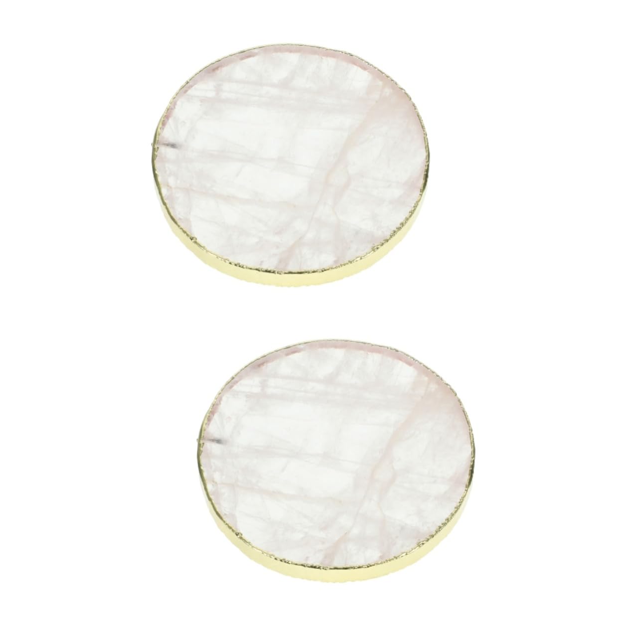 Alipis 2piezas Posavasos De Cristal Natural Borde De Cúpula para Decoración De Mesa para Bodas Aniversarios y Fiestas
