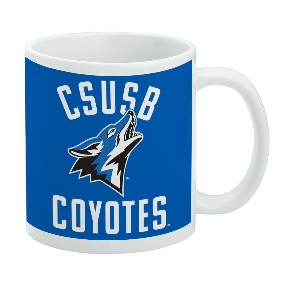 California State University San Bernardino Coyotes Logo Ceramic Coffee Mug, Novelty Gift Mugs for Coffee, Tea and Hot Drinks, 11oz, White