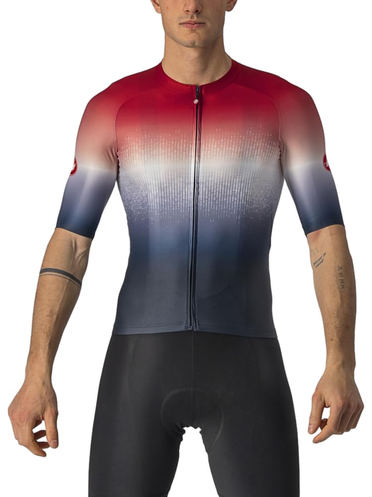 CASTELLI 4522014-414 AERO RACE 6.0 JERSEY Sweatshirt Men's Savile Blue/Pro Red XXL