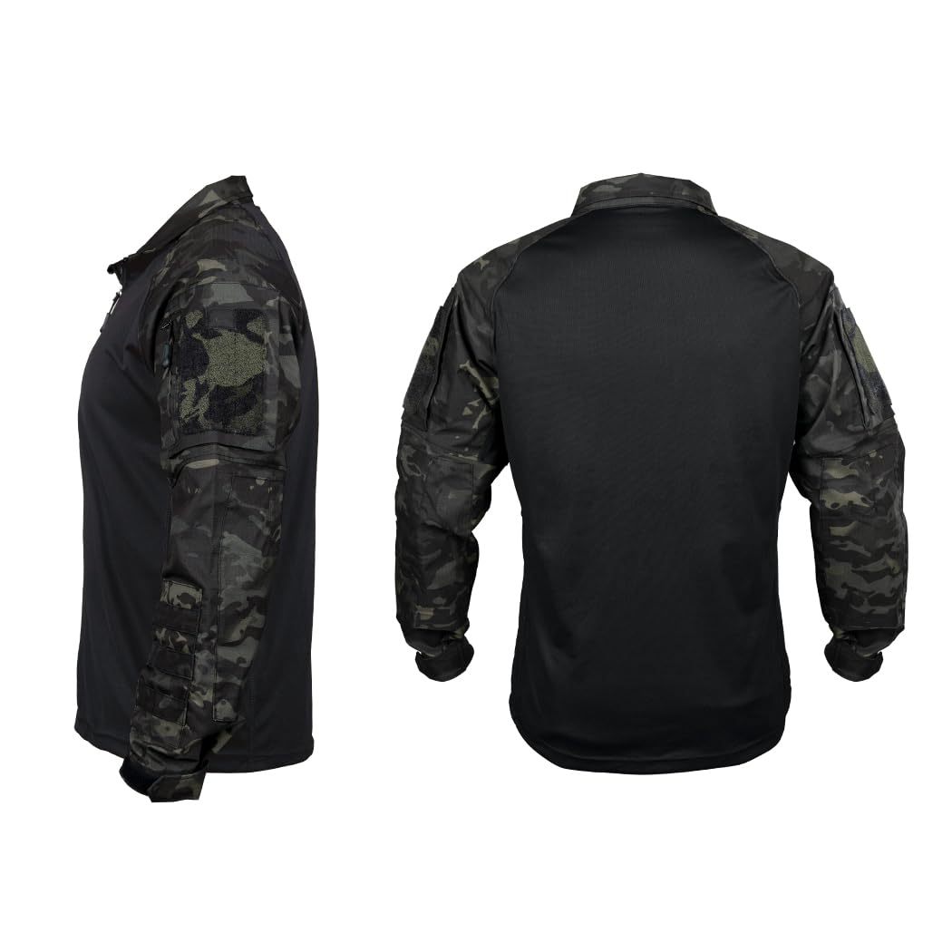 IDOGEAR Koszule bojowe koszula taktyczna z długim rękawem z Ochraniacze na łokcie Wojskowe Koszule Z Kieszeniami odzież Airsoft Topy